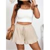 image:imageSOLY HUX Womens Plus Size 2 Packs Summer Flowy Shorts Lounge Vacation ClothingApricot and Black