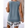 image:imageSOLY HUX Womens Plus Size Summer Vacation Outfits Sleeveless Tank Top and Printed Shorts 2 Piece SetBlue Multi