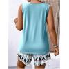 image:imageSOLY HUX Womens Plus Size Summer Vacation Outfits Sleeveless Tank Top and Printed Shorts 2 Piece SetLight Blue Multi
