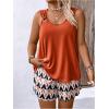 image:imageSOLY HUX Womens Plus Size Summer Vacation Outfits Sleeveless Tank Top and Printed Shorts 2 Piece SetOrange Multi