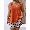 image:imageSOLY HUX Womens Plus Size Summer Vacation Outfits Sleeveless Tank Top and Printed Shorts 2 Piece SetOrange Multi