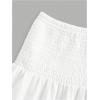 image:imageSOLY HUX Womens Ruffle Skirt Shirred Elastic Waist A Line Flowy Going Out Casual Vacation Long SkirtsPure White