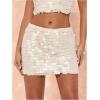 image:imageSOLY HUX Womens Sequin Mini Skirt Sparkly Low Rise Bodycon Party Club Going Out Summer SkirtsPlain Apricot