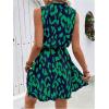 image:imageSOLY HUX Womens Summer Dress Printed Sleeveless V Neck Wrap A Line Flowy Belted Vacation Short DressesGreen Printed
