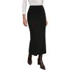 image:imageSOLY HUX Womens Knit Skirt Elastic High Waisted Pencil Long Skirts Fall Winter ClothesPure Black