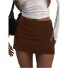 image:imageSOLY HUX Womens Mini Skirt Y2k Low Rise A Line Casual Summer SkirtsPlain Chocolate Brown