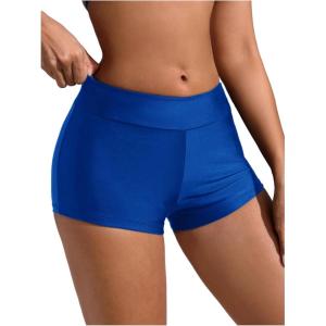 image:imageSOLY HUX Womens Swim Shorts High Waisted Bikini Swimsuit Bottoms Board Shorts BeachwearPure Blue