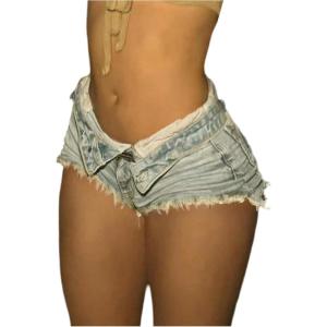 image:imageSOLY HUX Womens Y2k Distressed Mini Denim Shorts Low Waist Jeans Short Pants Party Rave ClubwearLight Wash