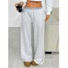 image:imageSOLY HUX Girls Baggy Sweatpants Elastic Low Rise Wide Leg Track Pants with PocketsPlain Grey