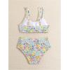 image:imageSOLY HUX Girls Floral Print Bikini Set Spaghetti Strap Smocked Bathing Suit Two Piece SwimsuitMulticoloured Floral