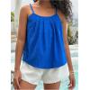 image:imageSOLY HUX Girls Summer Camisole Tops Spaghetti Strap Pleated Cute Vacation Cami ShirtsRoyal Blue