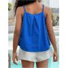 image:imageSOLY HUX Girls Summer Camisole Tops Spaghetti Strap Pleated Cute Vacation Cami ShirtsRoyal Blue