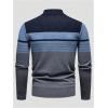 image:imageSOLY HUX Mens Long Sleeve Sweater Color Block Striped Quarter Zip Pullover Fall Knit TopsGrey Blue