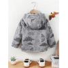 image:imageSOLY HUX Toddler Boys Cartoon Fleece Jacket Zip Up Hooded Long Sleeve Warm Outerwear Winter CoatsGrey Dinosaur
