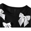 image:imageSOLY HUX Toddler Girls Cute Bow T Shirt Crew Neck Short Sleeve Tee Y2k Summer TopsBlack Bow