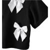 image:imageSOLY HUX Toddler Girls Cute Bow T Shirt Crew Neck Short Sleeve Tee Y2k Summer TopsBlack Bow
