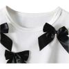 image:imageSOLY HUX Toddler Girls Cute Bow T Shirt Crew Neck Short Sleeve Tee Y2k Summer TopsWhite Bowknot