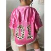 image:imageSOLY HUX Toddler Girls Graphic Jersey Shirts Sporty Short Sleeve TShirt Summer Tops Y2k Clothes StreetwearPink