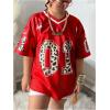 image:imageSOLY HUX Toddler Girls Graphic Jersey Shirts Sporty Short Sleeve TShirt Summer Tops Y2k Clothes StreetwearRed Graphic