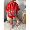 image:imageSOLY HUX Toddler Girls Graphic Jersey Shirts Sporty Short Sleeve TShirt Summer Tops Y2k Clothes StreetwearRed Graphic