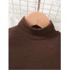 image:imageSOLY HUX Toddler Girls T Shirt Turtleneck Long Sleeve Ruched Tee Slim Fit Casual TopsPure Brown