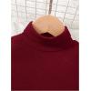 image:imageSOLY HUX Toddler Girls T Shirt Turtleneck Long Sleeve Ruched Tee Slim Fit Casual TopsPure Burgundy