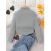 image:imageSOLY HUX Toddler Girls T Shirt Turtleneck Long Sleeve Ruched Tee Slim Fit Casual TopsPure Grey