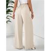 image:imageSOLY HUX Womens Elegant Dress Pants Elastic Waist Wide Leg Office Work Casual TrousersSolid Apricot