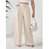 image:imageSOLY HUX Womens Elegant Dress Pants Elastic Waist Wide Leg Office Work Casual TrousersSolid Apricot