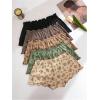 image:imageSOLY HUX Womens Floral Boyshorts Underwear 5 Packs Bowknot Low Rise Comfortable PantiesKhaki Multi