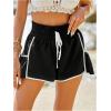 image:imageSOLY HUX Womens High Waisted Shorts Tie Front Wide Leg Athletic Running Workout Flowy Shorts with PocketsBlack