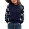 image:imageSOLY HUX Girls Floral Sweatshirt Long Sleeve Crew Neck Pullover Tops Casual Fall Winter ClothesDark Blue Floral