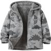image:imageSOLY HUX Toddler Boys Cartoon Fleece Jacket Zip Up Hooded Long Sleeve Warm Outerwear Winter CoatsGrey Dinosaur