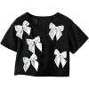 image:imageSOLY HUX Toddler Girls Cute Bow T Shirt Crew Neck Short Sleeve Tee Y2k Summer TopsBlack Bow