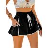 image:imageSOLY HUX Womens High Waisted Shorts Tie Front Wide Leg Athletic Running Workout Flowy Shorts with PocketsBlack