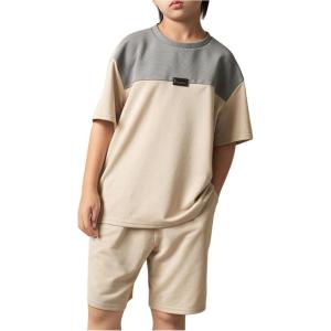 image:imageSOLY HUX Boys Clothing Set Two Piece Outfits Short Sleeve Top and Shorts Tracksuit Summer ClothesBeige Grey Multi