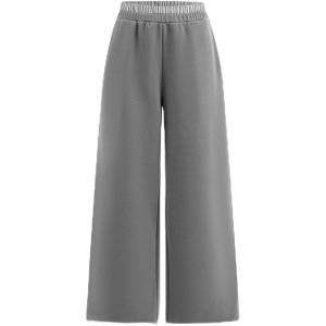 image:imageSOLY HUX Girls Baggy Sweatpants Elastic Low Rise Wide Leg Track Pants with PocketsPure Grey