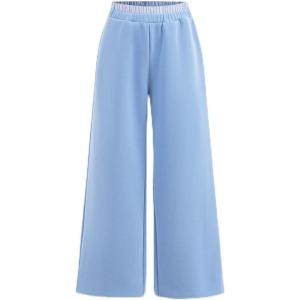 image:imageSOLY HUX Girls Baggy Sweatpants Elastic Low Rise Wide Leg Track Pants with PocketsPure Light Blue