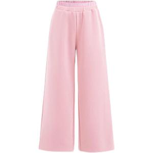 image:imageSOLY HUX Girls Baggy Sweatpants Elastic Low Rise Wide Leg Track Pants with PocketsPure Pink