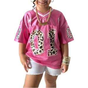 image:imageSOLY HUX Toddler Girls Graphic Jersey Shirts Sporty Short Sleeve TShirt Summer Tops Y2k Clothes StreetwearPink