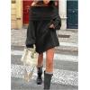 image:imageSOLY HUX Womens Off The Shoulder Sweater Dress Long Sleeve Knit Loose Mini DressesPure Black