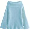 image:imageSOLY HUX Womens Off The Shoulder Sweater Dress Long Sleeve Knit Loose Mini DressesPure Light Blue