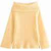 image:imageSOLY HUX Womens Off The Shoulder Sweater Dress Long Sleeve Knit Loose Mini DressesPure Light Yellow