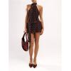image:imageSOLY HUX Womens Polka Dots Mini Dress Backless Sleeveless Halter A Line Party Summer DressesCoffee Brown Polka Dots