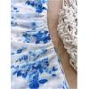 image:imageSOLY HUX Womens Sexy Tie Dye Print Halter V Neck Mini Dress Retro Backless Fitted Bodycon DressesBlue and White