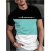 image:imageSOLY HUX Mens Casual T Shirts Short Sleeve Crew Neck Color Block Graphic Tees Shirt Summer TopsBlack Blue Multi