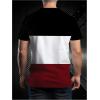 image:imageSOLY HUX Mens Casual T Shirts Short Sleeve Crew Neck Color Block Graphic Tees Shirt Summer TopsBlack Burgundy Multi