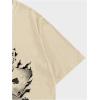 image:imageSOLY HUX Mens Graphic Short Sleeve TShirt Gothic Skull Print Crew Neck Tee Tops StreetwearApricot Graphic