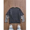 image:imageSOLY HUX Mens Letter Graphic Tees Long Sleeve Shirts Y2K Crew Neck 2 in 1 TShirt Oversized Tops StreetwearBlack Graphic