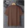 image:imageSOLY HUX Mens Letter Print Graphic T Shirt Short Sleeve Round Neck Summer Tee TopsCoffee Brown Letter Printed